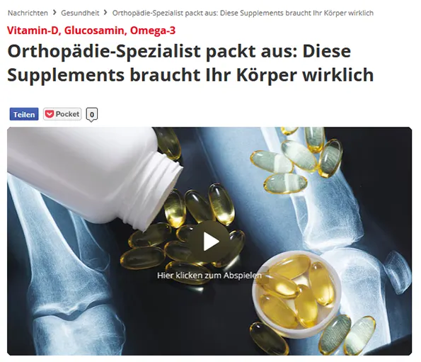 Orthopädie-Spezialist packt aus: Diese Supplements braucht Ihr Körper wirklich