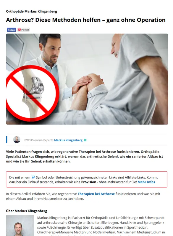 Arthrose? Diese Methoden helfen – ganz ohne Operation